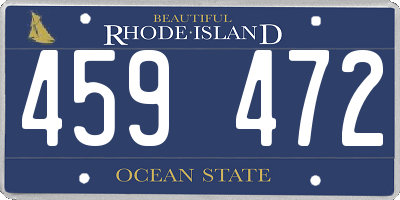 RI license plate 459472