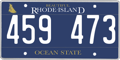 RI license plate 459473