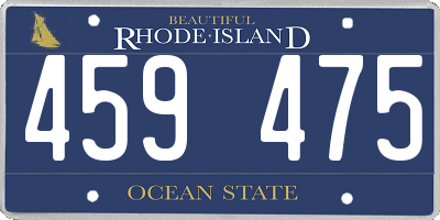 RI license plate 459475
