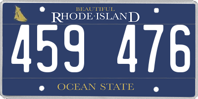 RI license plate 459476