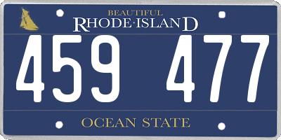 RI license plate 459477