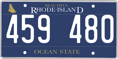 RI license plate 459480