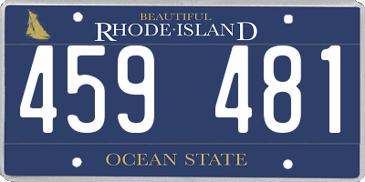 RI license plate 459481