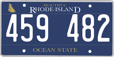 RI license plate 459482