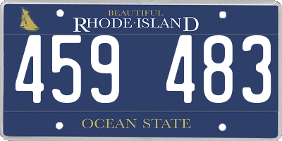 RI license plate 459483