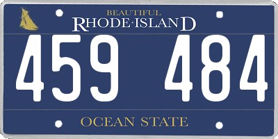 RI license plate 459484