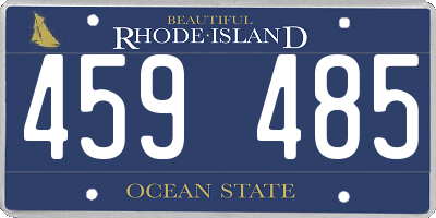 RI license plate 459485