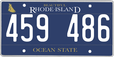 RI license plate 459486