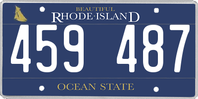 RI license plate 459487