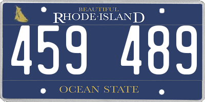 RI license plate 459489