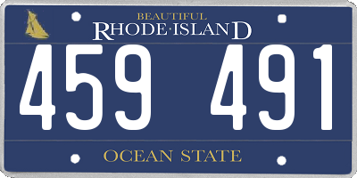 RI license plate 459491