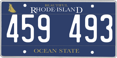 RI license plate 459493