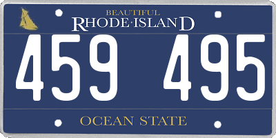 RI license plate 459495