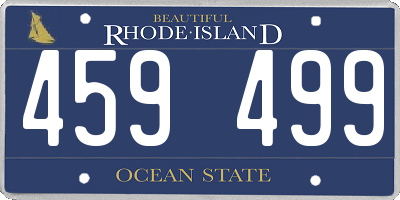 RI license plate 459499