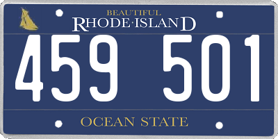 RI license plate 459501