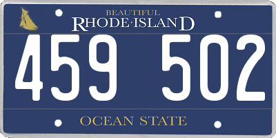 RI license plate 459502
