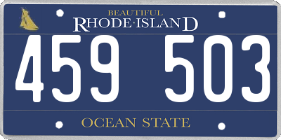 RI license plate 459503