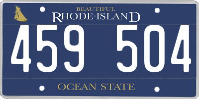 RI license plate 459504