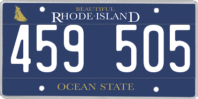 RI license plate 459505