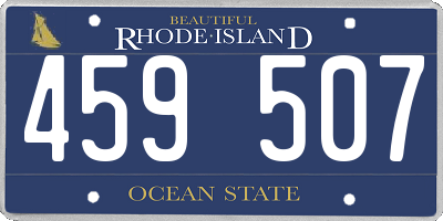 RI license plate 459507