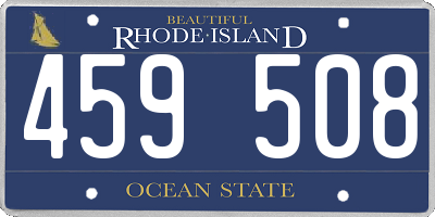 RI license plate 459508