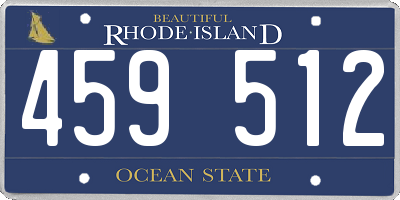 RI license plate 459512