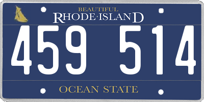 RI license plate 459514