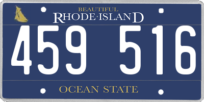 RI license plate 459516