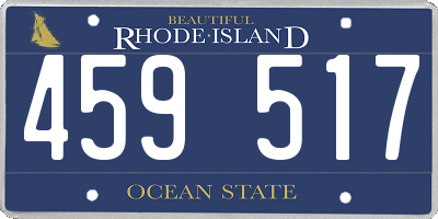 RI license plate 459517