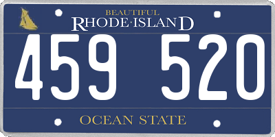 RI license plate 459520