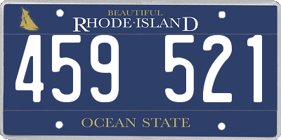 RI license plate 459521