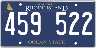 RI license plate 459522