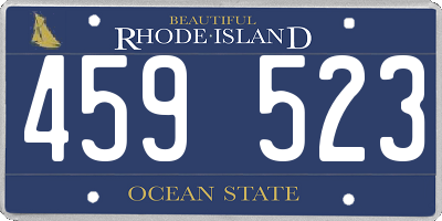 RI license plate 459523