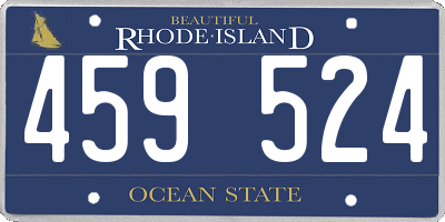 RI license plate 459524