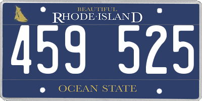 RI license plate 459525