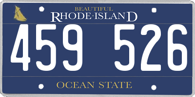 RI license plate 459526