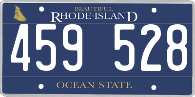 RI license plate 459528