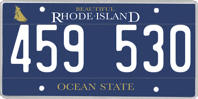 RI license plate 459530