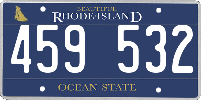 RI license plate 459532