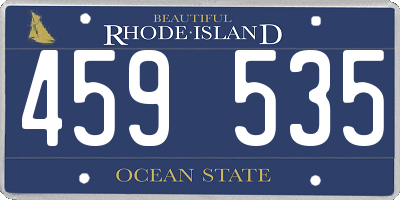 RI license plate 459535