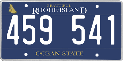 RI license plate 459541
