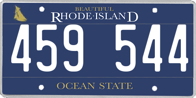 RI license plate 459544