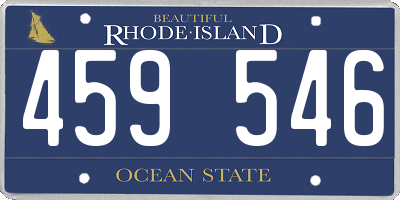 RI license plate 459546