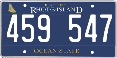 RI license plate 459547