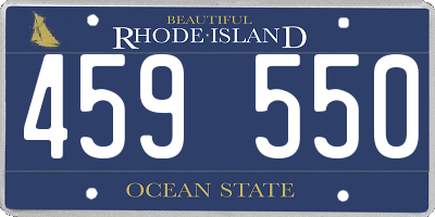 RI license plate 459550