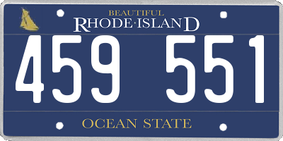 RI license plate 459551