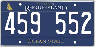 RI license plate 459552