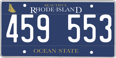 RI license plate 459553