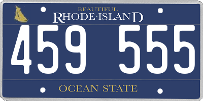 RI license plate 459555