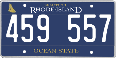 RI license plate 459557
